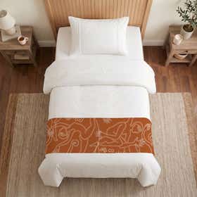 Loose Moves Rust Custom Bed Runner - Canvas 2
