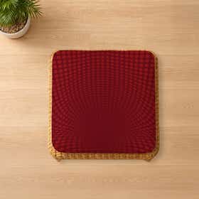 Red Abyss Custom Square Seat Cushion - Canvas 17