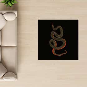 Snake Black Custom Rug - Square - Nature Loom 9