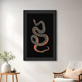 Snake Black Poster Print - Framing 3