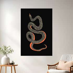 Snake Black Poster Print - Just Print 4