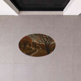 Haunted Harvest Custom Doormat - Oval 13