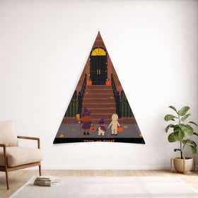 Trick or Treat Custom Triangular Tapestry - Weave Loom 14