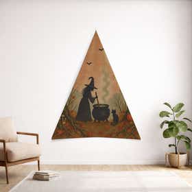 Witchy Woods Custom Triangular Tapestry - Weave Loom 12