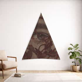 Vines Custom Triangular Tapestry - Velvet Satin 10