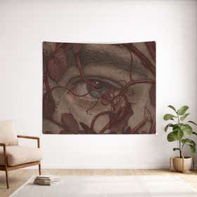 Vines Custom Wall Tapestry - Velvet Satin 10