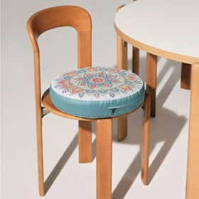 Custom Round Seat Cushion - Velvet Satin 5