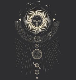 Sunrise of Worlds: Cosmic Ballet in Ink and Light 14