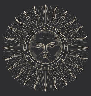 Whimsical Solstice: Celestial Gaze & Lunar Embrace 18