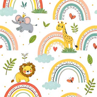 Playful Animals and Rainbows 11
