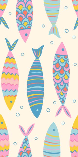 Playful Fish doodle 5