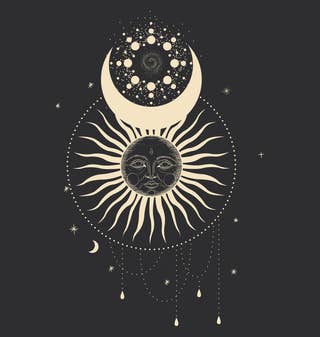 Mystical Cosmos: Faces of the Sun and Moon 23