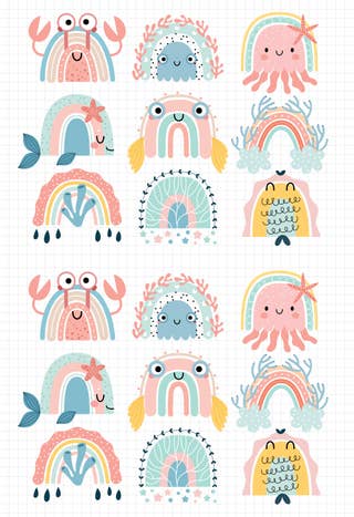 Sea Life Rainbows 25