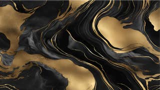 Abstract Black Gold Swirl 7