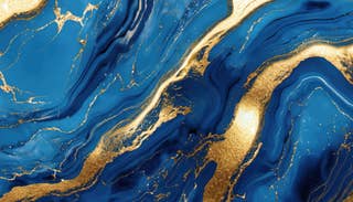 Electric Blue Gold Fracture 11