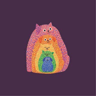 Nested Paws Purple 16