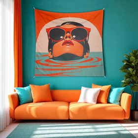 Little and Loved Custom Wall Tapestry - Velvet Satin 4