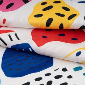 Polyester Fabric - Striped White 19