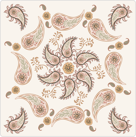 Dusty Rose Paisley